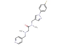 N~1~-{[1-(4-fluorophenyl)-1H-pyrazol-4-yl]methyl}-N~1~,N~2~-dimethyl-N~2~-(4-pyridinylmethyl)glycinamide