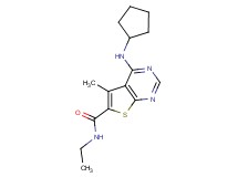 4-(cyclopentylamino)-N-ethyl-5-methylthieno[2,3-d]pyrimidine-6-carboxamide