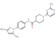 1-(2-aminopyrimidin-4-yl)-N-[4-(3,5-dimethyl-1H-pyrazol-1-yl)phenyl]piperidine-4-carboxamide