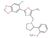 2-(6-chloro-1,3-benzodioxol-5-yl)-4-{[2-(2-methoxyphenyl)-1-pyrrolidinyl]methyl}-5-methyl-1,3-oxazole