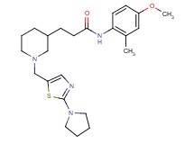 N-(4-methoxy-2-methylphenyl)-3-(1-{[2-(1-pyrrolidinyl)-1,3-thiazol-5-yl]methyl}-3-piperidinyl)propanamide