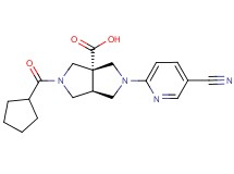 (3aS*,6aS*)-2-(5-cyano-2-pyridinyl)-5-(cyclopentylcarbonyl)hexahydropyrrolo[3,4-c]pyrrole-3a(1H)-carboxylic acid