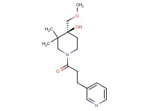 (4S)-4-(methoxymethyl)-3,3-dimethyl-1-[3-(3-pyridinyl)propanoyl]-4-piperidinol