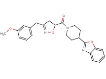 2-(1-{[3-(3-methoxybenzyl)-4,5-dihydro-5-isoxazolyl]carbonyl}-4-piperidinyl)-1,3-benzoxazole
