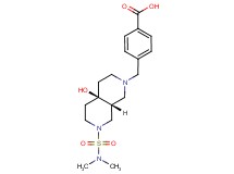 4-{[(4aR*,8aR*)-7-[(dimethylamino)sulfonyl]-4a-hydroxyoctahydro-2,7-naphthyridin-2(1H)-yl]methyl}benzoic acid