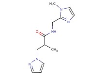 2-methyl-N-[(1-methyl-1H-imidazol-2-yl)methyl]-3-(1H-pyrazol-1-yl)propanamide