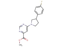 methyl 6-[3-(4-fluorophenyl)-1-pyrrolidinyl]-4-pyrimidinecarboxylate