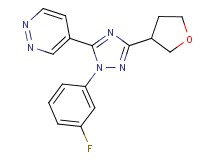 4-[1-(3-fluorophenyl)-3-(tetrahydrofuran-3-yl)-1H-1,2,4-triazol-5-yl]pyridazine