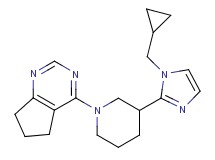 4-{3-[1-(cyclopropylmethyl)-1H-imidazol-2-yl]-1-piperidinyl}-6,7-dihydro-5H-cyclopenta[d]pyrimidine