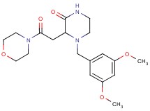 4-(3,5-dimethoxybenzyl)-3-[2-(4-morpholinyl)-2-oxoethyl]-2-piperazinone