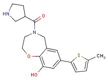 7-(5-methyl-2-thienyl)-4-(3-pyrrolidinylcarbonyl)-2,3,4,5-tetrahydro-1,4-benzoxazepin-9-ol hydrochloride