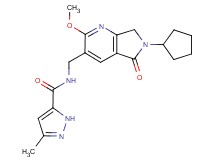 N-[(6-cyclopentyl-2-methoxy-5-oxo-6,7-dihydro-5H-pyrrolo[3,4-b]pyridin-3-yl)methyl]-3-methyl-1H-pyrazole-5-carboxamide