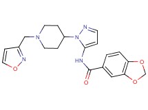 N-{1-[1-(3-isoxazolylmethyl)-4-piperidinyl]-1H-pyrazol-5-yl}-1,3-benzodioxole-5-carboxamide