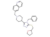 6-[(4-{4-benzyl-5-[(tetrahydro-2-furanylmethyl)thio]-4H-1,2,4-triazol-3-yl}-1-piperidinyl)methyl]quinoline