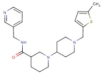 1'-[(5-methyl-2-thienyl)methyl]-N-(pyridin-3-ylmethyl)-1,4'-bipiperidine-3-carboxamide