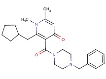 3-[(4-benzyl-1-piperazinyl)carbonyl]-2-(cyclopentylmethyl)-1,6-dimethyl-4(1H)-pyridinone