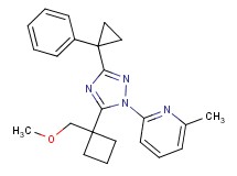 2-[5-[1-(methoxymethyl)cyclobutyl]-3-(1-phenylcyclopropyl)-1H-1,2,4-triazol-1-yl]-6-methylpyridine