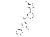 5-{[3-(3-methyl-1H-1,2,4-triazol-5-yl)piperidin-1-yl]carbonyl}-2-phenyl-1,2-dihydro-3H-pyrazol-3-one
