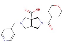 (3aR*,6aR*)-2-(4-pyridinylmethyl)-5-(tetrahydro-2H-pyran-4-ylcarbonyl)hexahydropyrrolo[3,4-c]pyrrole-3a(1H)-carboxylic acid