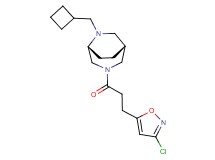 (1R*,5R*)-3-[3-(3-chloro-5-isoxazolyl)propanoyl]-6-(cyclobutylmethyl)-3,6-diazabicyclo[3.2.2]nonane