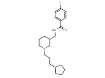 N-{[1-(3-cyclopentylpropyl)-3-piperidinyl]methyl}-4-fluorobenzamide