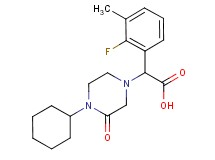 (4-cyclohexyl-3-oxopiperazin-1-yl)(2-fluoro-3-methylphenyl)acetic acid