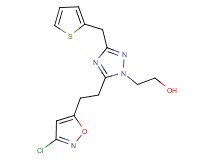 2-[5-[2-(3-chloroisoxazol-5-yl)ethyl]-3-(2-thienylmethyl)-1H-1,2,4-triazol-1-yl]ethanol