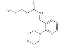 3-(methylthio)-N-{[2-(4-morpholinyl)-3-pyridinyl]methyl}propanamide