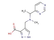 4-{[methyl(1-pyrimidin-4-ylethyl)amino]methyl}-1H-pyrazole-3-carboxylic acid