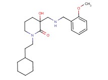 1-(2-cyclohexylethyl)-3-hydroxy-3-{[(2-methoxybenzyl)amino]methyl}piperidin-2-one