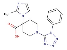 4-(2-methyl-1H-imidazol-1-yl)-1-(1-phenyl-1H-tetrazol-5-yl)piperidine-4-carboxylic acid