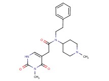 2-(3-methyl-2,4-dioxo-1,2,3,4-tetrahydro-5-pyrimidinyl)-N-(1-methyl-4-piperidinyl)-N-(2-phenylethyl)acetamide