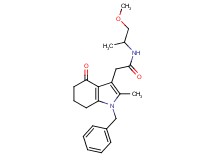2-(1-benzyl-2-methyl-4-oxo-4,5,6,7-tetrahydro-1H-indol-3-yl)-N-(2-methoxy-1-methylethyl)acetamide