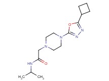 2-[4-(5-cyclobutyl-1,3,4-oxadiazol-2-yl)piperazin-1-yl]-N-isopropylacetamide