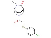 (1S*,5R*)-3-{[(4-chlorophenyl)thio]acetyl}-6-methyl-3,6-diazabicyclo[3.2.2]nonan-7-one