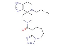 5-propyl-1'-(6,7,8,9-tetrahydro-5H-tetrazolo[1,5-a]azepin-9-ylcarbonyl)-1,5,6,7-tetrahydrospiro[imidazo[4,5-c]pyridine-4,4'-piperidine]