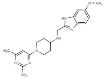 4-(4-{[(6-methoxy-1H-benzimidazol-2-yl)methyl]amino}piperidin-1-yl)-6-methylpyrimidin-2-amine