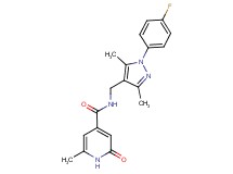 N-{[1-(4-fluorophenyl)-3,5-dimethyl-1H-pyrazol-4-yl]methyl}-6-methyl-2-oxo-1,2-dihydropyridine-4-carboxamide
