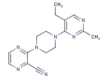 3-[4-(5-ethyl-2-methylpyrimidin-4-yl)piperazin-1-yl]pyrazine-2-carbonitrile