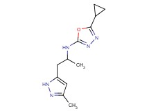 5-cyclopropyl-N-[1-methyl-2-(3-methyl-1H-pyrazol-5-yl)ethyl]-1,3,4-oxadiazol-2-amine