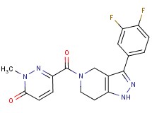 6-{[3-(3,4-difluorophenyl)-1,4,6,7-tetrahydro-5H-pyrazolo[4,3-c]pyridin-5-yl]carbonyl}-2-methyl-3(2H)-pyridazinone