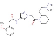 2-(2-methoxyphenyl)-N-[1-(2-oxo-2-{2-[2-(1H-pyrazol-1-yl)ethyl]-1-piperidinyl}ethyl)-1H-pyrazol-4-yl]acetamide