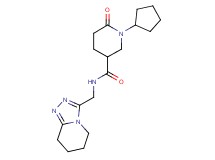 1-cyclopentyl-6-oxo-N-(5,6,7,8-tetrahydro[1,2,4]triazolo[4,3-a]pyridin-3-ylmethyl)-3-piperidinecarboxamide