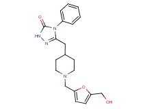 5-[(1-{[5-(hydroxymethyl)-2-furyl]methyl}piperidin-4-yl)methyl]-4-phenyl-2,4-dihydro-3H-1,2,4-triazol-3-one