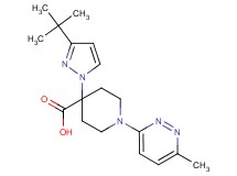 4-(3-tert-butyl-1H-pyrazol-1-yl)-1-(6-methylpyridazin-3-yl)piperidine-4-carboxylic acid