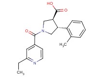 (3S*,4R*)-1-(2-ethylisonicotinoyl)-4-(2-methylphenyl)pyrrolidine-3-carboxylic acid
