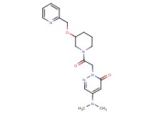 5-(dimethylamino)-2-{2-oxo-2-[3-(2-pyridinylmethoxy)-1-piperidinyl]ethyl}-3(2H)-pyridazinone