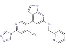 4-[4-methyl-6-(4H-1,2,4-triazol-4-yl)pyridin-3-yl]-N-(pyridin-2-ylmethyl)-1H-pyrrolo[2,3-b]pyridin-6-amine