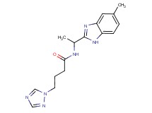 N-[1-(5-methyl-1H-benzimidazol-2-yl)ethyl]-4-(1H-1,2,4-triazol-1-yl)butanamide