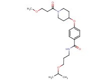 N-(3-isopropoxypropyl)-4-{[1-(3-methoxypropanoyl)-4-piperidinyl]oxy}benzamide